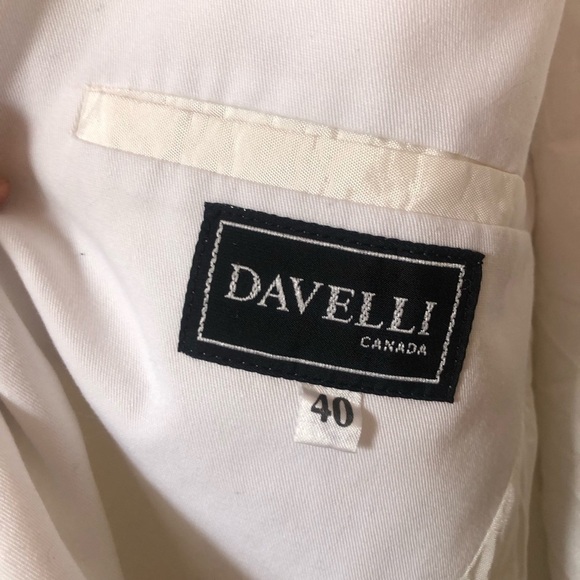 Vintage White Cotton Blend Loose Fit Blazer Large - Picture 6 of 9